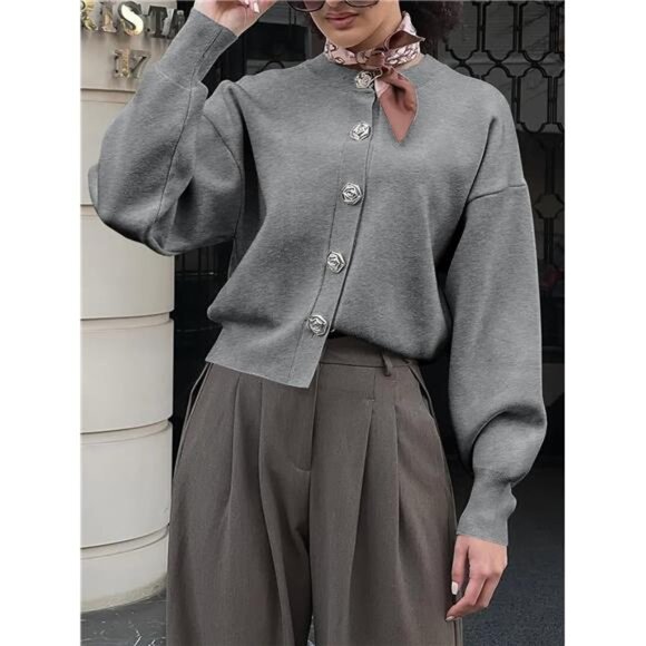 Knit Short Cardigan | Fall Winter Layering Essential - Picture 2 of 6